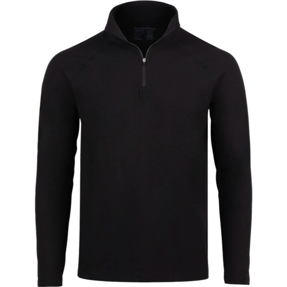 FRESH CLEAN‎ THREADS 3XL Black Quarter Zip Pullover Performance Activewear Shirt